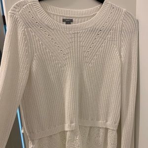 Aerie sweater with lace bottom